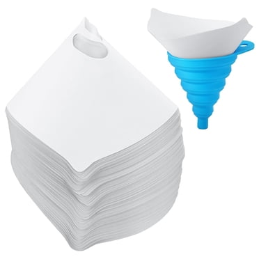 100Pcs Paint Filter, 190 Micron Resin Filter Disposable Paint Strainers for Automotive Spray Paint, Art Painting Cooking Oil Filter with Cone Silicone Funnel Filter