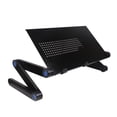 thumbnail image 2 of Shisuyan Support d'Ordinateur Portable Ajustable, Bureau d'Ordinateur Portable Pliant avec Support Latéral et Tapis de Souris (Noir), 2 of 8