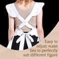thumbnail image 4 of Aspire Retro Ruffle Apron with Headband, Adjustable Kitchen Cooking Apron for Women, Vintage Baking Apron Maid Costume - L, 4 of 7