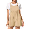 thumbnail image 1 of Diconna Women's Short Overalls Casual Summer Rompers Sleeveless Solid Color Shortalls Baggy Jumpsuits, 1 of 2