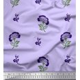 thumbnail image 1 of Soimoi Polyester Crepe Fabric Leaves & Floral Block Printed Fabric 1 Yard 42 Inch Wide, 1 of 3