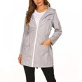 thumbnail image 4 of PRAETER Nouveau Imperméable Léger pour Femmes, Veste Imperméable à Capuche pour Randonnée en Plein Air, Longue Veste de Pluie Active, 4 of 4