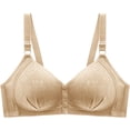 thumbnail image 3 of Pisexur Women Bra Full Coverage Bra Comfort Wide Adjustable Straps Cotton Bralettes for Women Non-Padded and Wirefree Plus Size Minimizer Bra Smooth Lift Front Closure Everyday Bra, 3 of 3