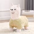 thumbnail image 4 of LSLJS Upholstered Stool Lamb's Fleece Fabric Footrest Change Shoe Footstool Wood Multifunctional Sofa Tea Stool for Living Room Bedroom Porch Polyester Shoe Bench, 4 of 6