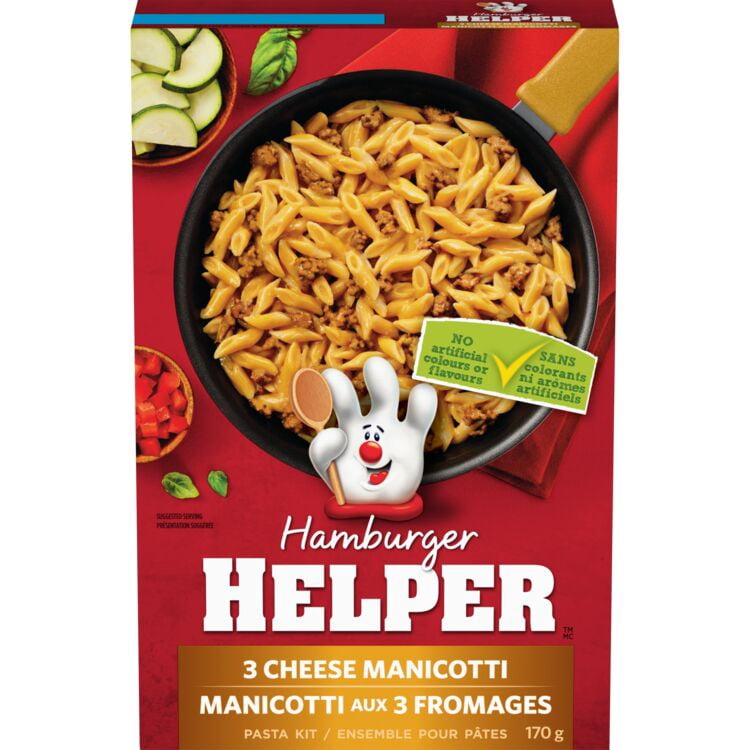 Hamburger Helper 3 Cheese Manicotti