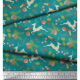 thumbnail image 3 of Soimoi Rayon Fabric Leaves & Reindeer Animal Decor Fabric Printed Yard 42 Inch Wide, 3 of 3