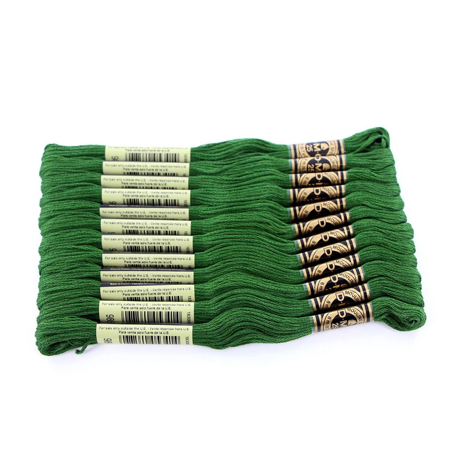 DMC à 6 brins fil à broder en coton 8 m (8.7 yd), vert