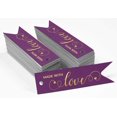 thumbnail image 2 of Inkdotpot Real Gold Foil Made With Love Text Tags Favor Hang Paper Tags 100 Pieces, 2 of 6