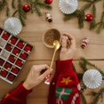 thumbnail image 4 of Stainless Steel Christmas Dessert Spoon with Festive Pendant – 16.5 cm, Single Spoon for Holiday Tableware and Gifting, 4 of 8