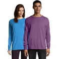 thumbnail image 1 of Hanes Mens ComfortWash Garment Dyed Long Sleeve Tee, 2XL, Purple Plum Raisin, 1 of 3