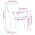 thumbnail image 4 of vidaXL Dining Chairs 2 pcs Cream Velvet, 4 of 5