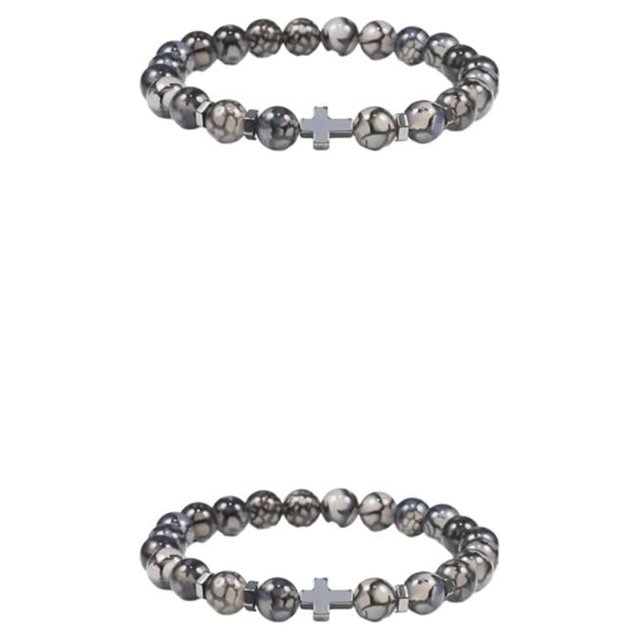 Redempat à la Mode et Confortable à Porter Unisexe Bracelets Perlés pour Tous les Jours Chic Bande 2Set
