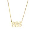 thumbnail image 1 of letairis Wide Application Stainless Steel Number Necklace For Trendy Look Meaningful 888 Gold, 1 of 6