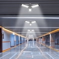 thumbnail image 2 of LED Garage Lights, Deformable LED Garage Ceiling Lights With Adjustables Panels, LED Shop Lights For Garage Workshop Basement Support E27 Screw Socket, 2 of 9