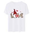 thumbnail image 4 of Meichang T-Shirt de la Saint-Valentin pour Femmes, Mignon T-Shirt à Imprimé Cœur, Manches Courtes, Col Rond, Hauts Mignons, Coupe Ample, T-Shirts de Fête, Saint-Valentin, 4 of 6