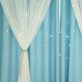 thumbnail image 2 of Home Living Room Bedroom Window Gauze Curtain Sunlight Blocking Drape Dual Layers Window Curtain, 2 of 6