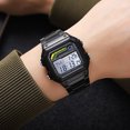thumbnail image 3 of Outdoor Sports Digital Watch, Stainless Steel Strap LED Backlight, Dual Time Stopwatch Alarm Clock Countdown Timer, 50m Water Resistant, Smart Watch for Men Women Students, 3 of 7