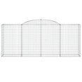 thumbnail image 2 of vidaXL Arched Gabion Baskets 3 pcs 300x50x120/140 cm Galvanised Iron, 2 of 4