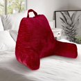 thumbnail image 2 of Cheer Collection TV & Reading Pillow Chair - Foam Filled Chair Pillow with Arms and Handle for Bed & Couch - Machine Washable, Maroon (Large), 2 of 4