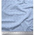 thumbnail image 1 of Soimoi Poly Georgette Fabric Dot & Whale Ocean Printed Fabric 1 Yard 52 Inch Wide, 1 of 3