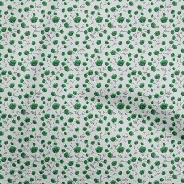 oneOone Viscose Jersey Green Fabric Florals Sewing Craft Projects Fabric Prints By Yard 60 Inch Wide