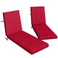 thumbnail image 1 of Coussins de Chaise de Patio Intérieur Extérieur 2 avec Dossier, Attaches pour Jardin, Rouge Vin, 1 of 10