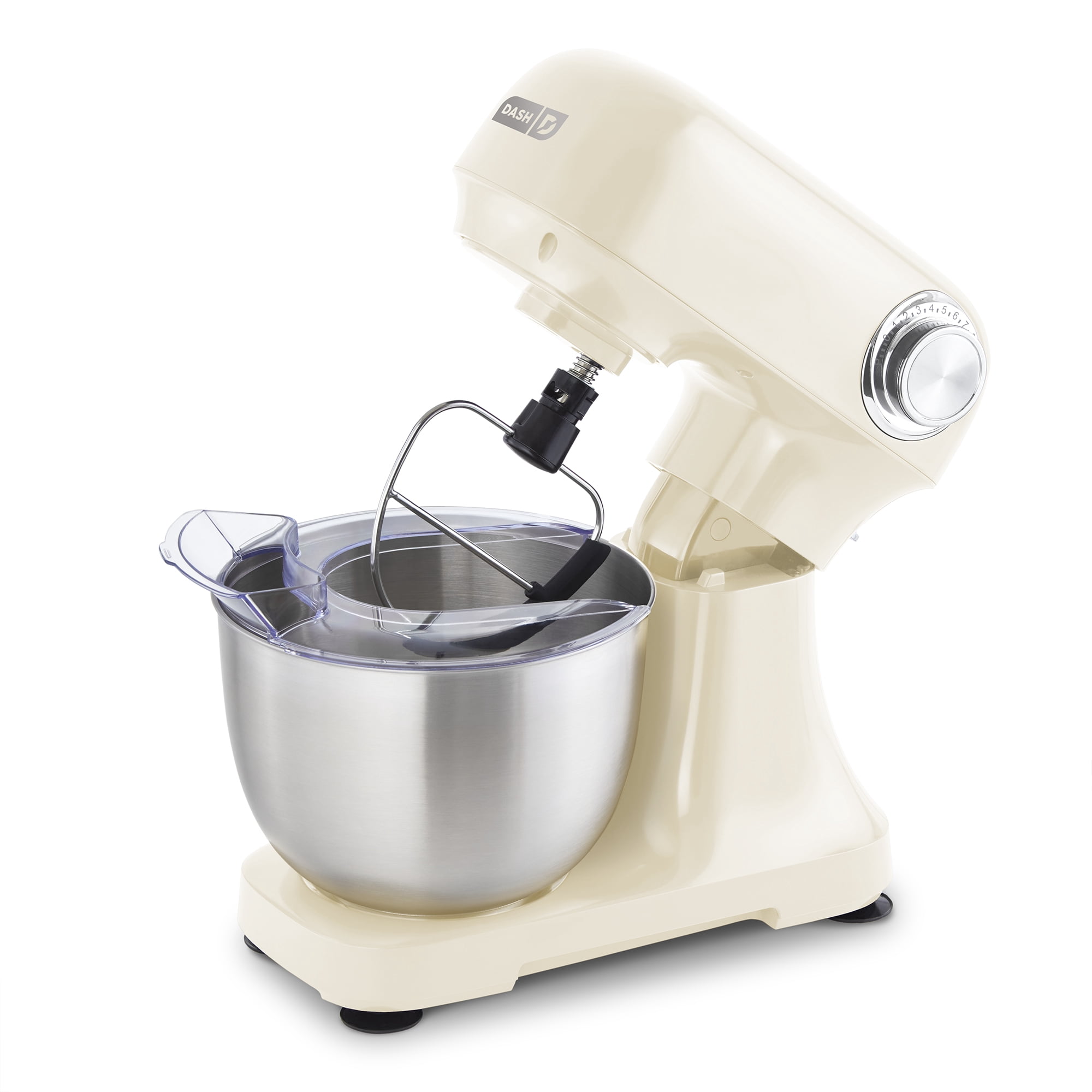 Dash Tilt-Head 3.5qt Stand Mixer, 12 Speeds with Paddle, Dough Hook, and Whisk Attachments - Cream