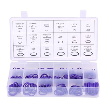 Garosa Joint Torique de Compresseur de Climatisation, 270 Pcs Ensemble de Joints Toriques de Compresseur de Climatisation de Voiture Assortis