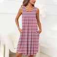 thumbnail image 1 of Pyjama pour Femmes Zeophrasy Femmes Imprimé avec Poches Chemises de Nuit Sans Manches Vêtements de Nuit devant Plissé Nuisette Col Rond Robe de Nuit Clearacne Moins de 5, 1 of 7