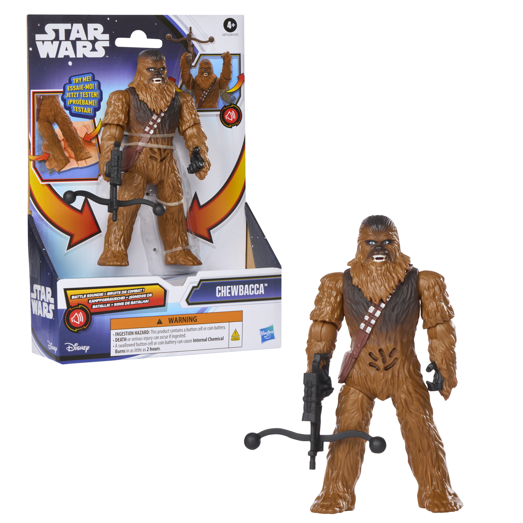 Star Wars Action électronique Chewbacca, figurine de 15 cm