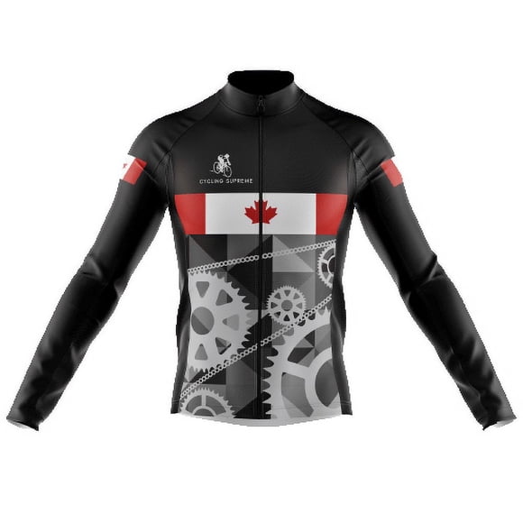 Long Sleeve Cycling Jersey Canada Crank Mens - 2XL