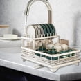 thumbnail image 4 of Clearance Sales Hot6slKitchen Goodies,Dish Drying Rack Dish Drainer for Kitchen Counter with Utensil 2 Tier Dish Rack with Drainboard Space Saving Large Capacity and Easy to Installation Carbon, 4 of 6