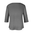 thumbnail image 5 of QIPOPIQ Plus-Size Tops for Women Summer V Neck T Shirts Color Block Raglan Tees Clearance, 5 of 5