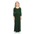 thumbnail image 4 of 2025 Robe à Manches Longues pour Tout-Petit Taille P 8 Robe Col Rond Solide Ample s Robe à Manches Longues Décontractée Tenue Quotidienne Longue P Robe Chic Maxi Princesse, 4 of 5
