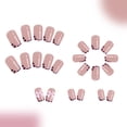 thumbnail image 4 of Short Glossy Leopard Print Bow Nails 24 Piece Removable Wearable Nail Set, 4 of 6