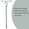 thumbnail image 4 of Unique Bargains 24cm Extension Lighting Chain S Hook Hanging Chains Black 2 Pack, 4 of 6