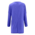 thumbnail image 4 of KIHOUT Hauts pour Femmes Printemps Hiver Nouveau Col Rond Manches Longues Ample Poche Couleur Unie Décontracté, 4 of 4
