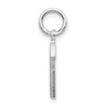 thumbnail image 2 of Diamond2Deal 14K Or Blanc Satin Diamant-Coupé g Initial Charm pour Femmes, 2 of 5