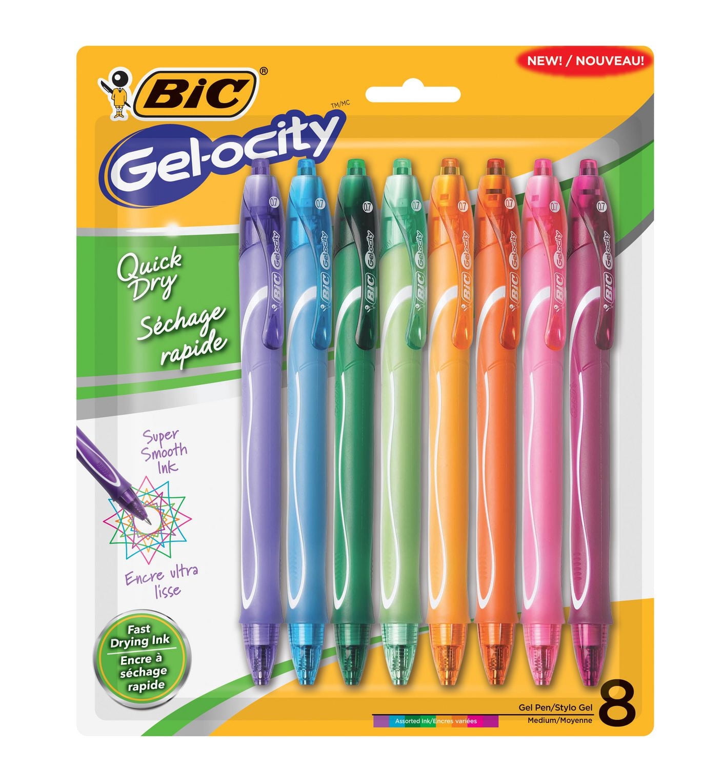 BIC Gelocity Quick Dry Medium Point Gel Pen