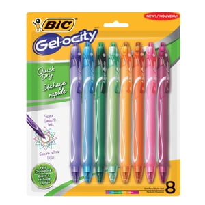 BIC Gelocity Stylo Gel à point moyen à sec rapide