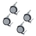thumbnail image 2 of 4Pcs Roulettes de Frein en Caoutchouc avec M10 Fil Tige Meubles Pivotants Accessoires 2in, 2 of 14