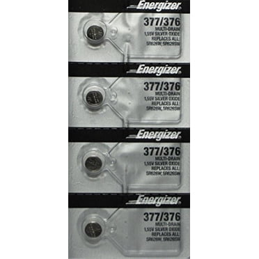 4 Energizer 377 376 Piles de Montre en Oxyde d'Argent SR626SW SR626W