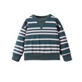 thumbnail image 2 of EGNMCR Chandails Sans Capuche Chandail à Rayures pour Enfants Haut à Manches Longues à Col Ras du Cou à la Mode pour le Printemps avec Encolure Ronde Haut en Coton pour Enfants, 2 of 9