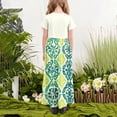 thumbnail image 4 of Robe Décontractée pour Filles, Manches Courtes Col Rond avec Poches, Polyester Léger, Style Jupe Longue, pour le Quotidien et les Fêtes d'Anniversaire, 4 of 5