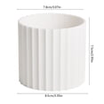 thumbnail image 3 of Modern White Plastic Planter Pot Flower Vase for Bookshelf Mantel Table Home Decoration, 3 of 6