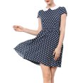 thumbnail image 4 of INSPIRE CHIC Women's Doll Collar Above Knee Hidden Zipper Back Dress, 4 of 5