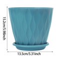 thumbnail image 2 of Thickened Flower Pot PP Material Water Ripple Pattern with Saucers for Indoor Outdoor Garden Patio Balcony Planting, 2 of 4