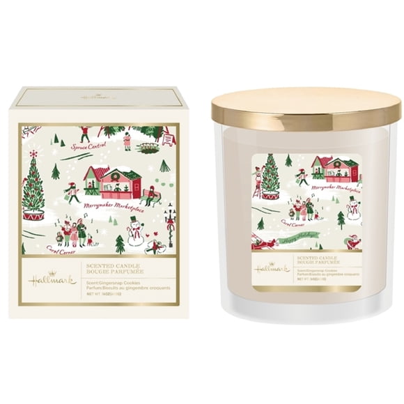Hallmark Brand 16oz scent glass candle with lid