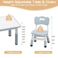 thumbnail image 2 of Kids Table and 4 Chairs Set, Height Adjustable Toddler Table and Chairs Set for Ages 2-10, Graffiti Desktop, Non-Slip Legs, Children Table for Daycare Home, 2 of 9
