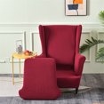 thumbnail image 2 of Transemion Refresh Look Of Wingback Chair Stylish And Practical Covers Made With Polyester Wing Chair Cover dark grey, 2 of 6